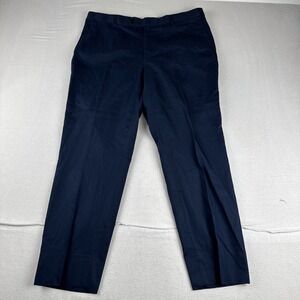 Isaia Napoli Mens Navy Blue chino pants fits 35*28 office Professional business